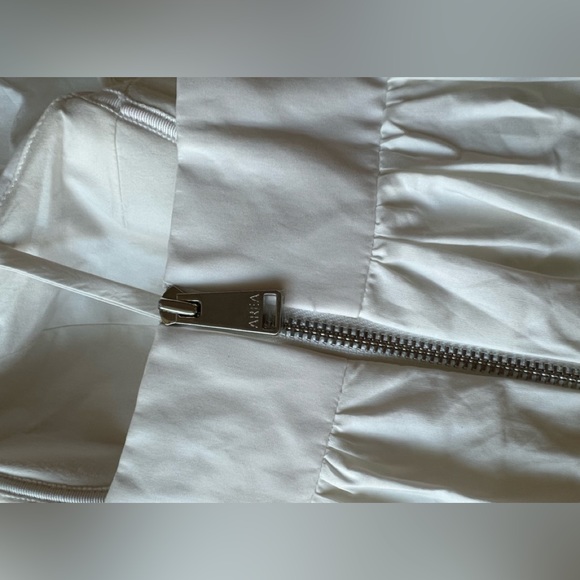 AREA Crystal Trim Poplin Mini Dress - Picture 6 of 8